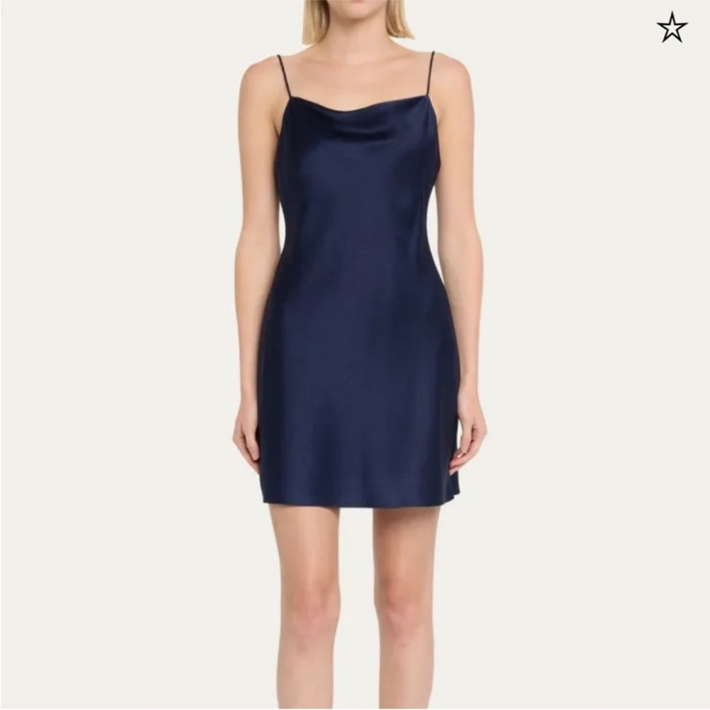 Alice + Olivia Navy Spaghetti Strap Mini Dress Size 4 NWT